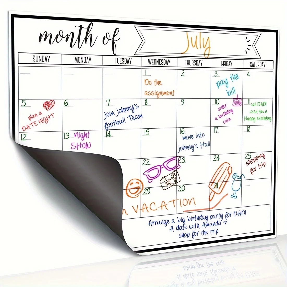 Magnetic Monthly Calendar Whit - Magnetic Calendar Board avaliação e preço