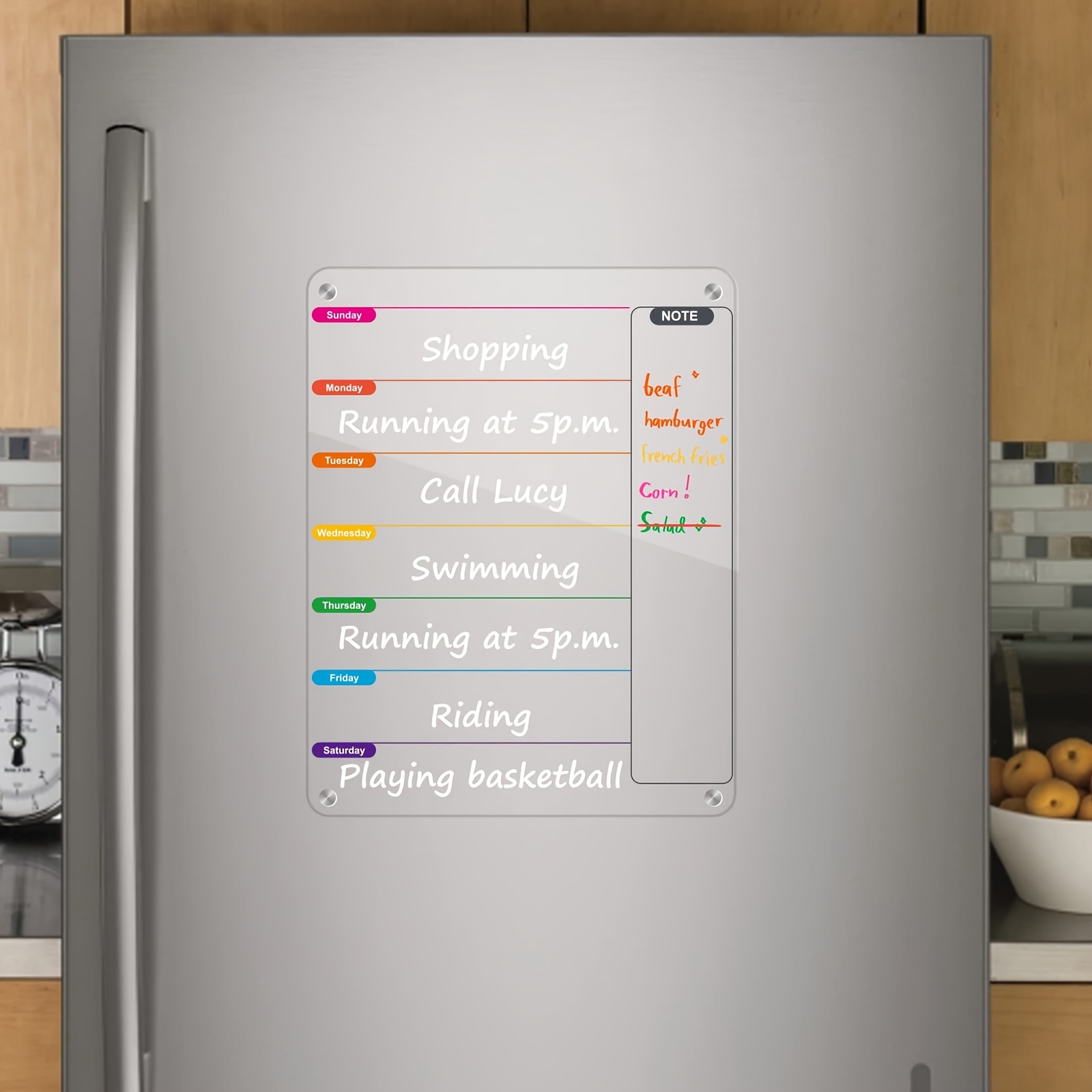 Refrigerator Magnet Stickers C - Magnetic Calendar Board avaliação e preço