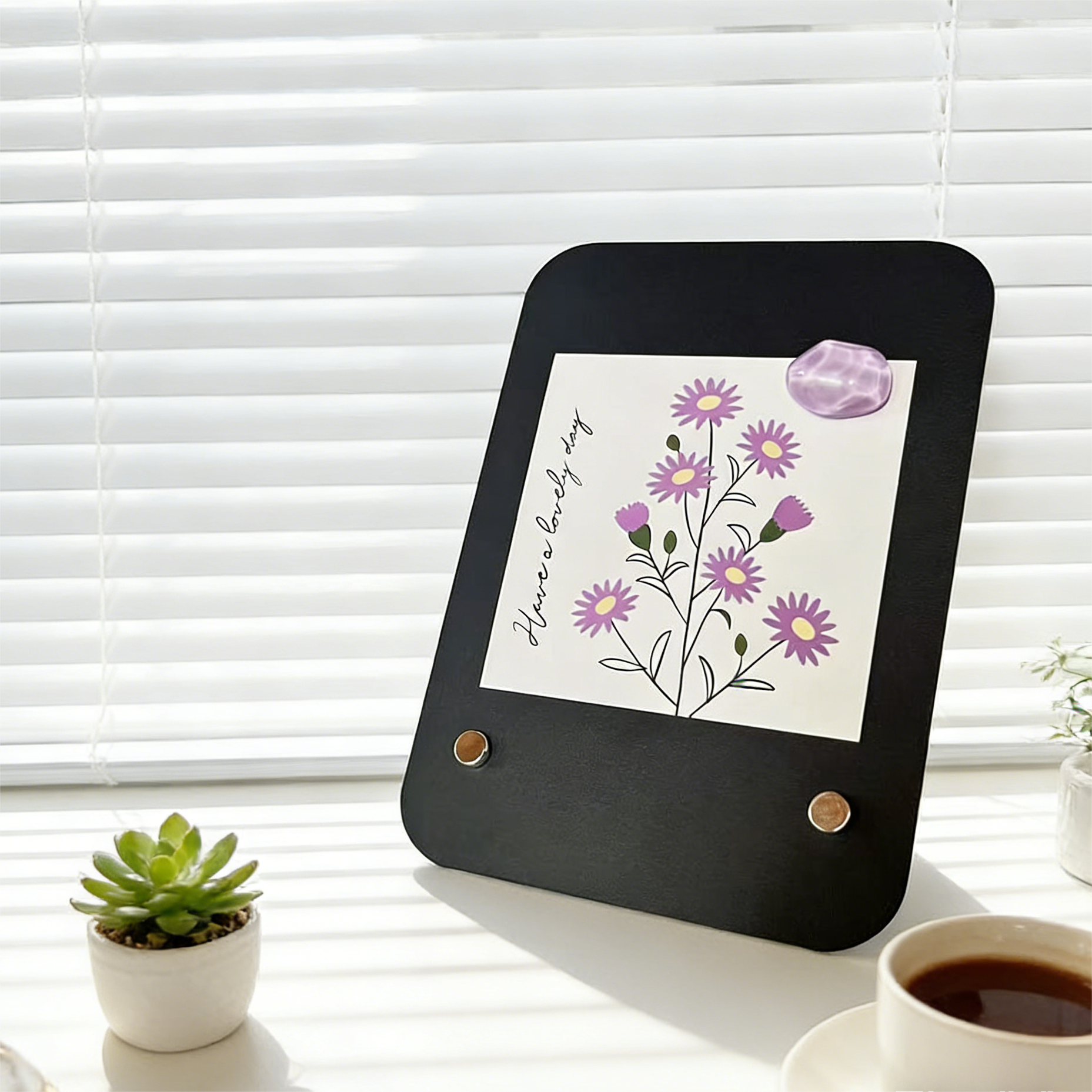 Metal Iron Standing Display Bo - Magnetic Calendar Board avaliação e preço