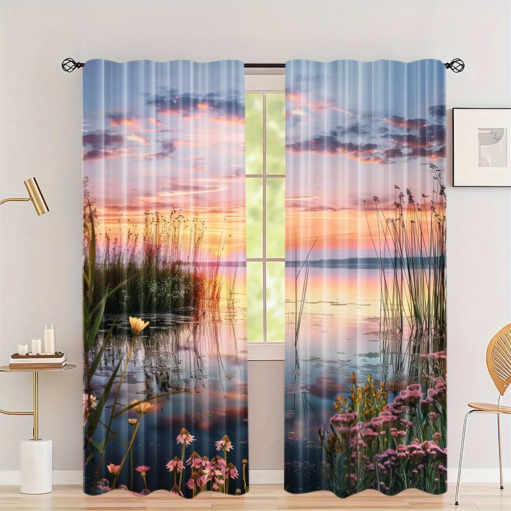 Aesthetic Sunset Nature Curtai - Home Office With View avaliação e preço