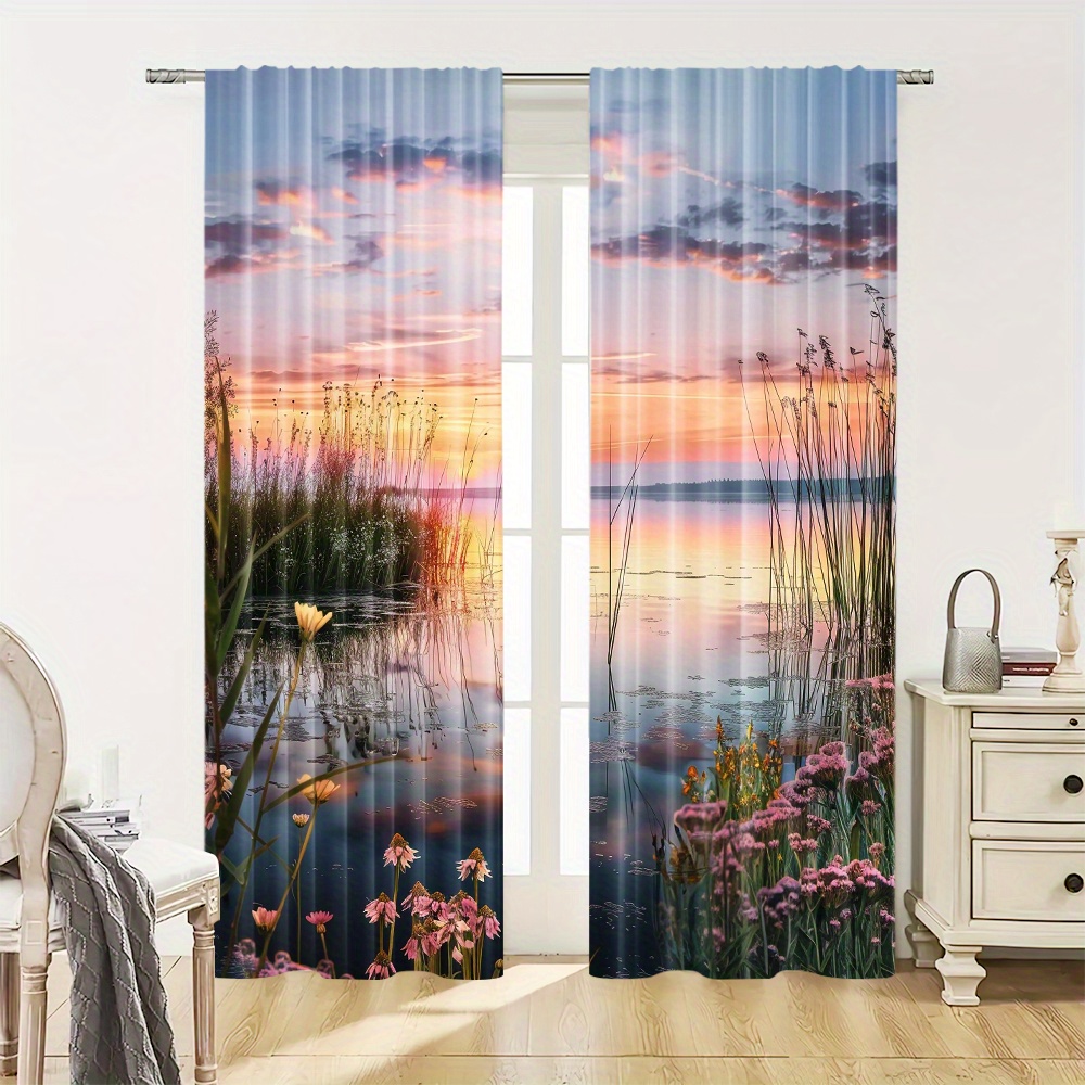 Aesthetic Sunset Nature Curtai - Home Office With View avaliação e preço