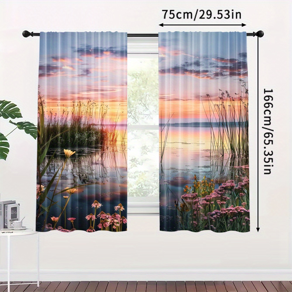 Aesthetic Sunset Nature Curtai - Home Office With View avaliação e preço