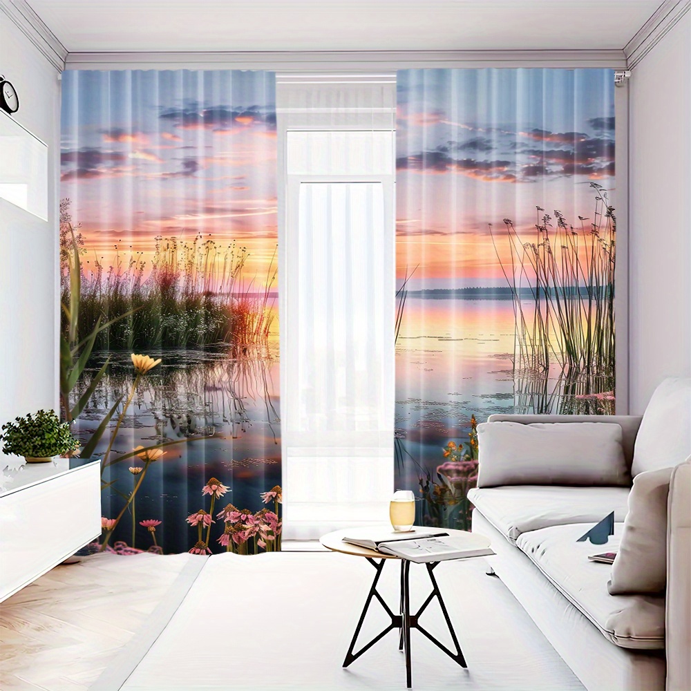 Aesthetic Sunset Nature Curtai - Home Office With View avaliação e preço