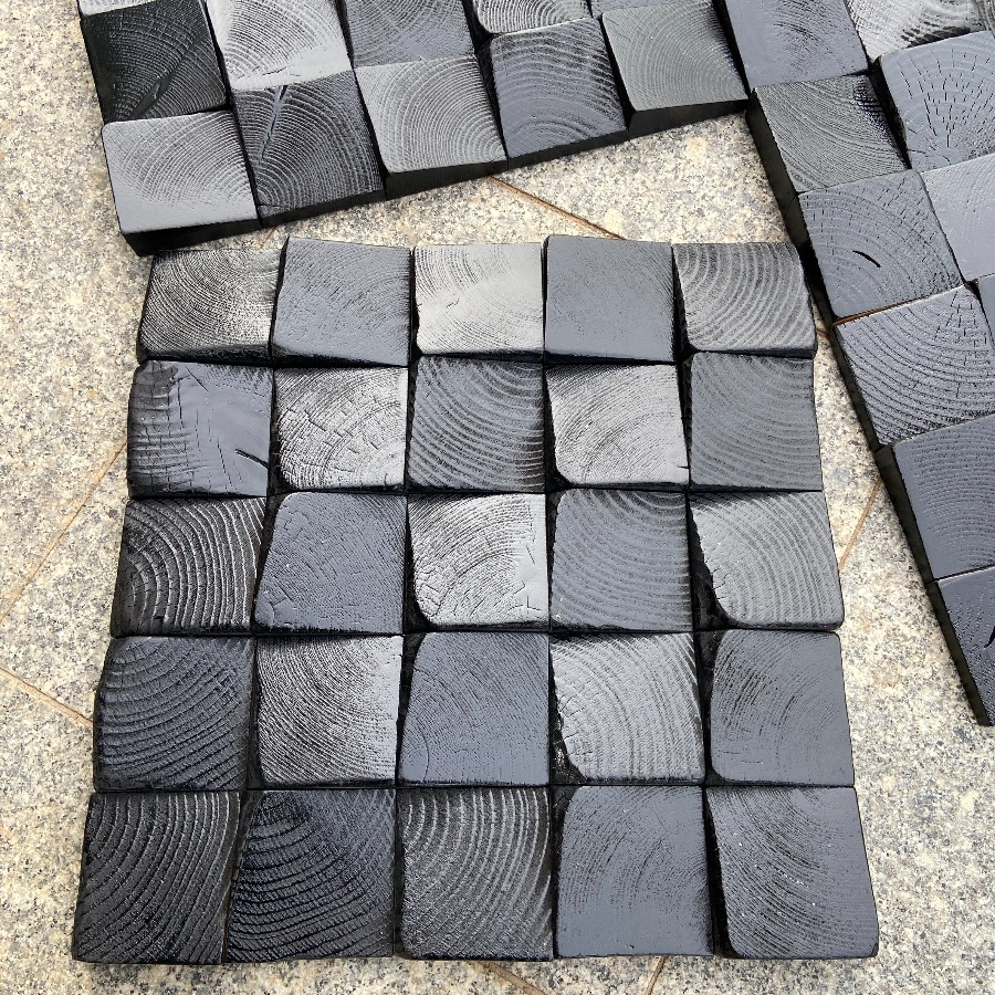 Natural Solid Wood 3D Art Wall - Home Office Background avaliação e preço