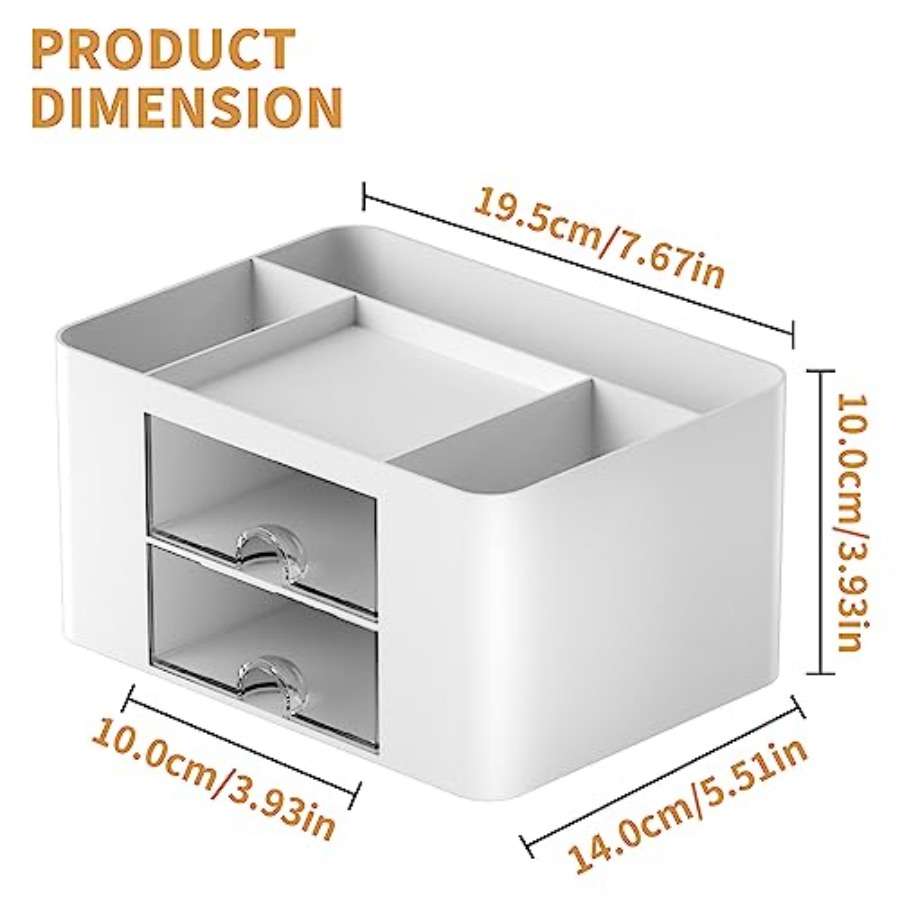 Pen Organizer with 2 Drawer, M - Desktop Organizer Bamboo avaliação e preço