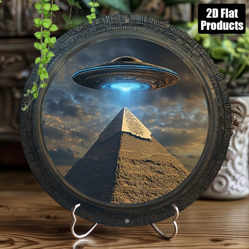 Pyramid UFO Theme Round Alumin - Home Office Kitchen avaliação e preço