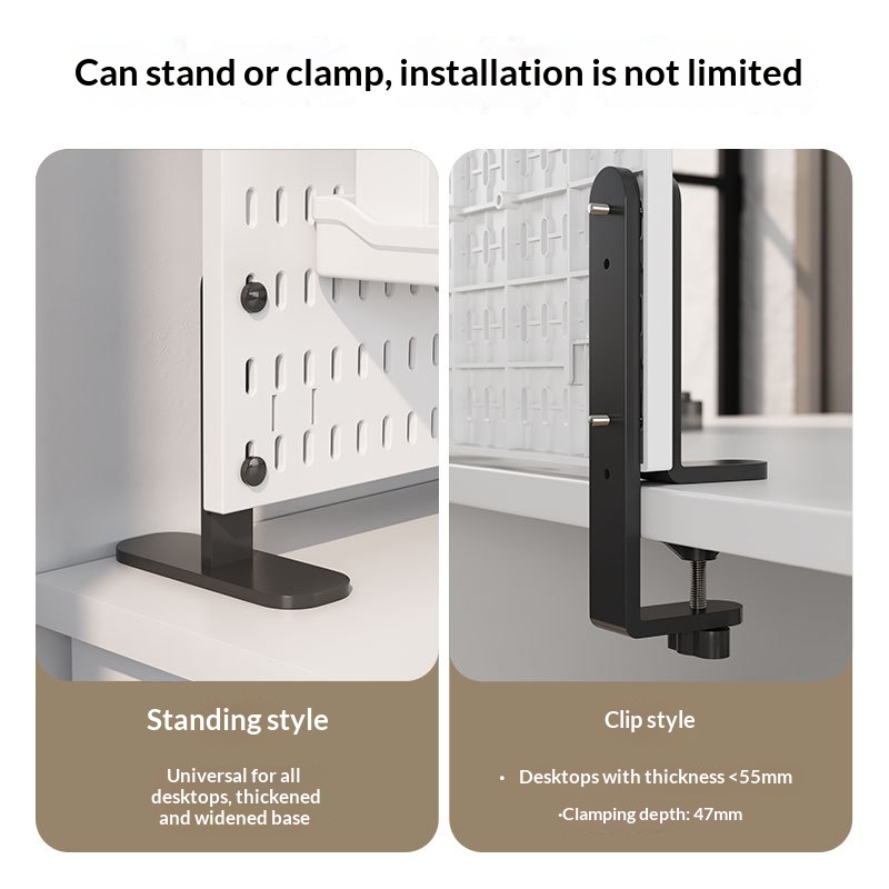 No Drill Clamp Mount Vertical  - Desktop Organizer Bamboo avaliação e preço