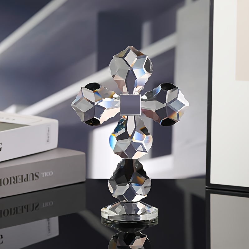 Classic Crystal Cross Statue - - Home Office Feng Shui avaliação e preço