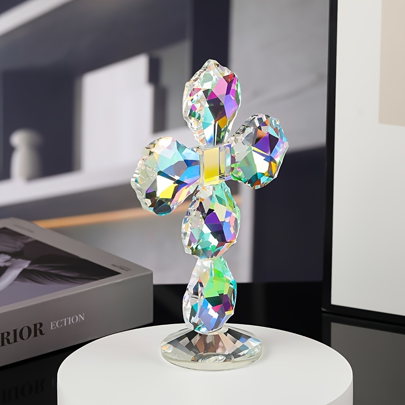 Classic Crystal Cross Statue - - Home Office Feng Shui avaliação e preço