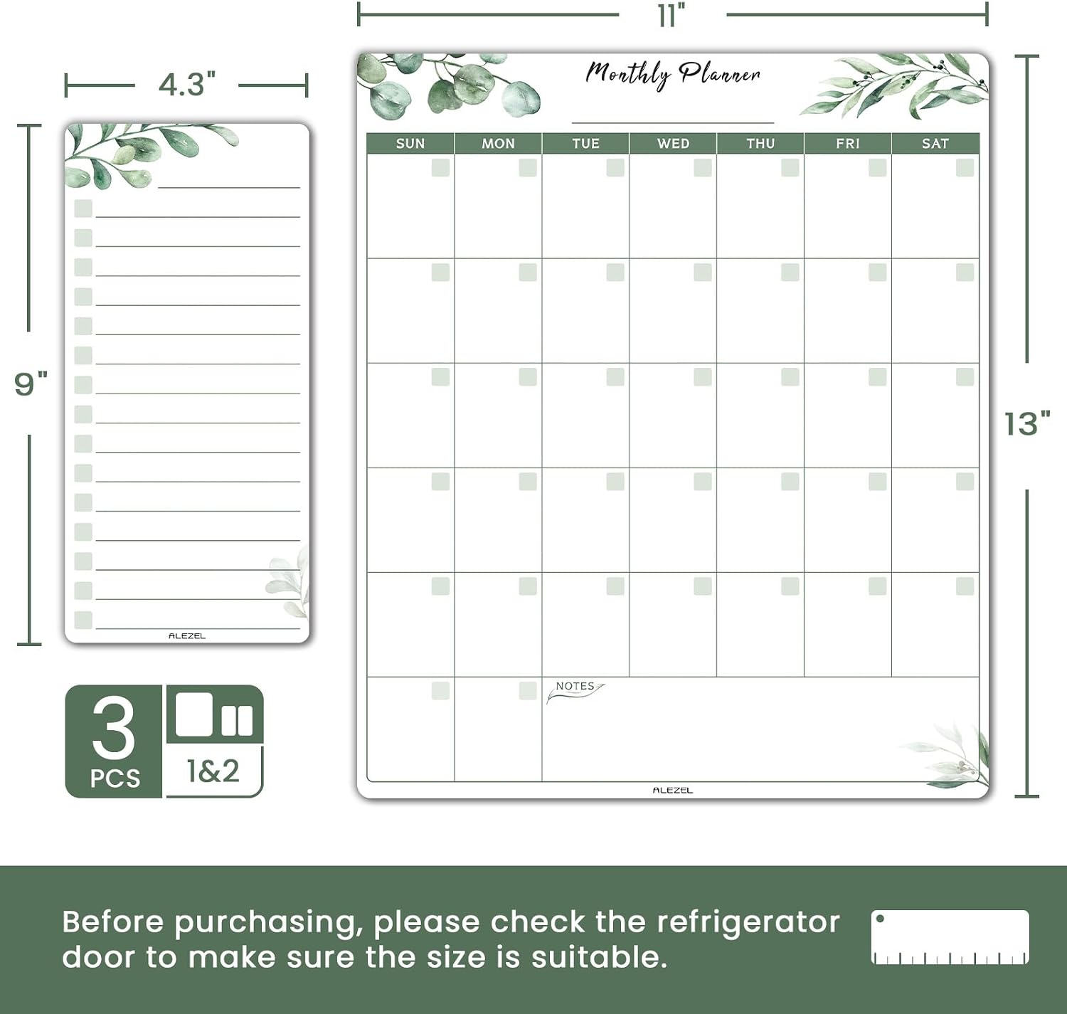 Dry Erase Calendar for Refrige - Magnetic Calendar Board avaliação e preço