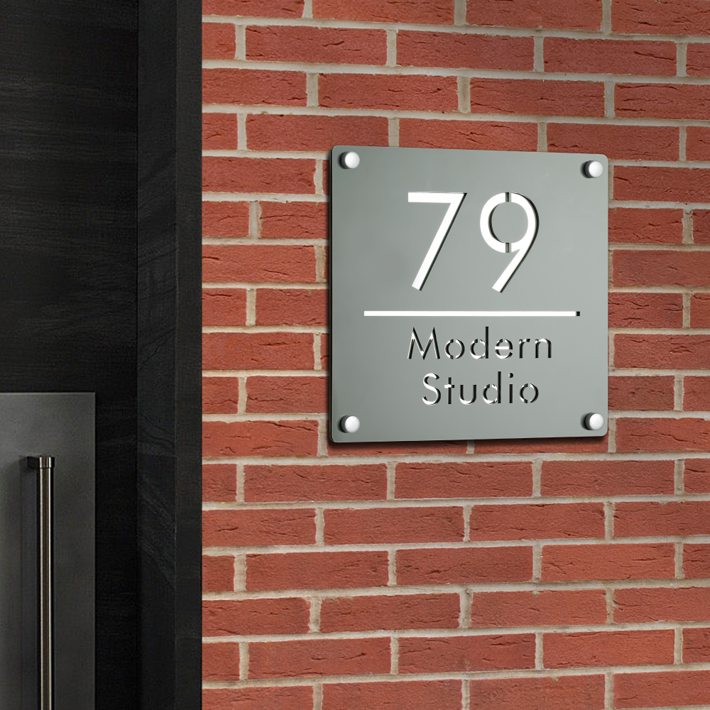Modern Door Plates Customized  - Address Home Office avaliação e preço