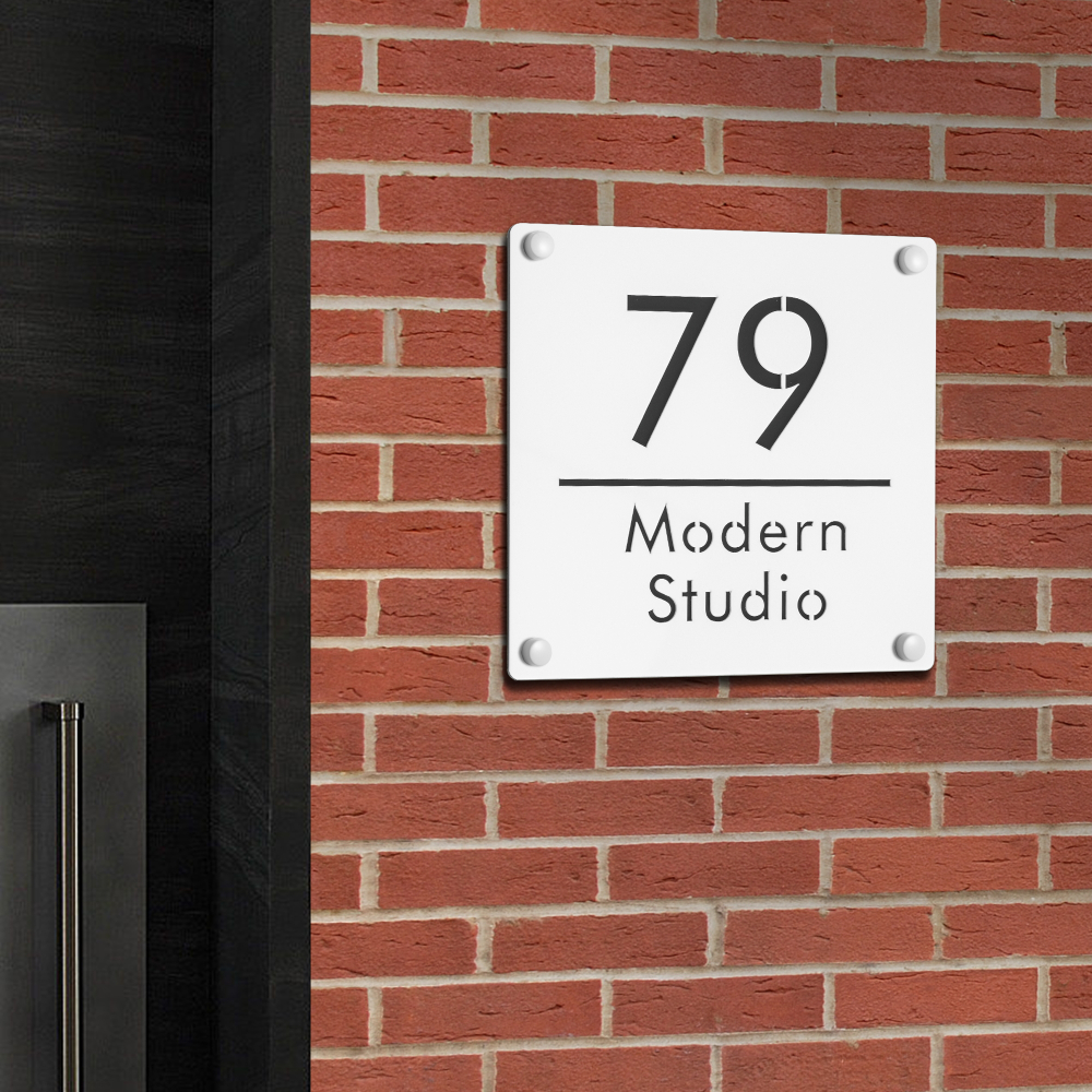 Modern Door Plates Customized  - Address Home Office avaliação e preço
