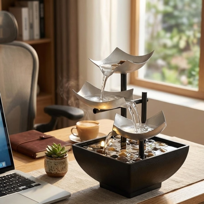 Tabletop Water Fountain Orname - Home Office Cozy avaliação e preço