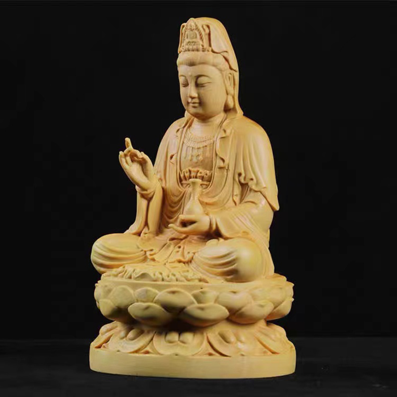 Natural Cypress GuanYin, Sakya - Home Office Feng Shui avaliação e preço
