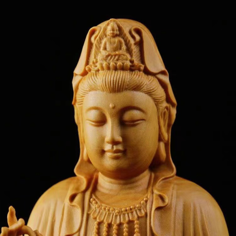 Natural Cypress GuanYin, Sakya - Home Office Feng Shui avaliação e preço