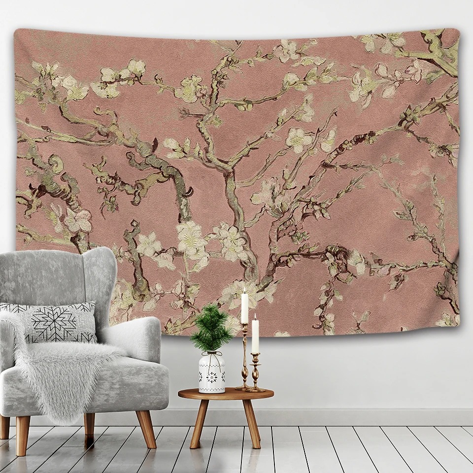 Retro Oil Painting Floral Back - Home Office Background avaliação e preço