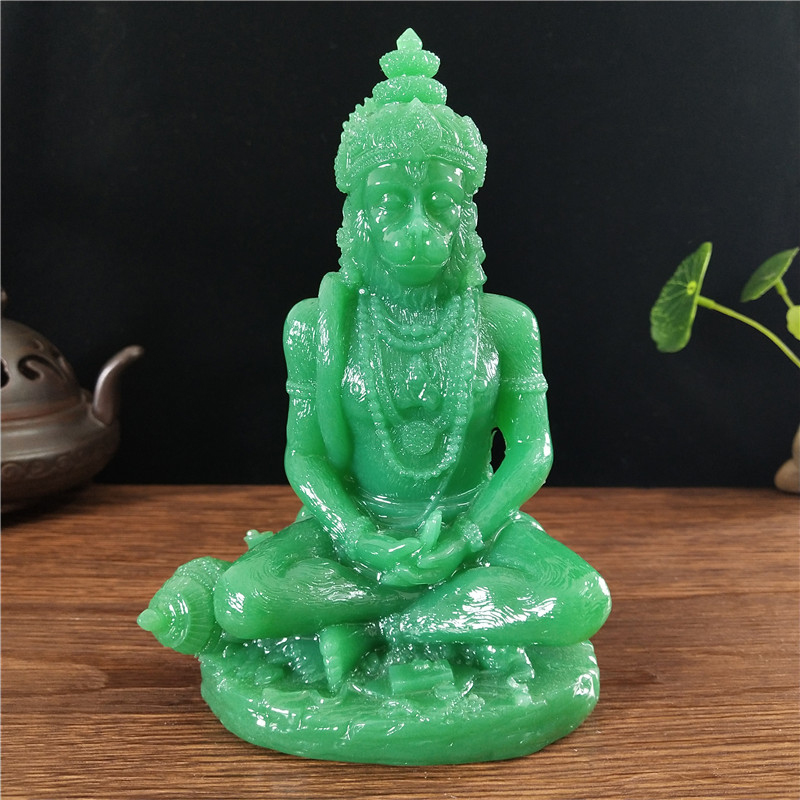 Jade Color Hanuman Statue Hind - Home Office Feng Shui avaliação e preço