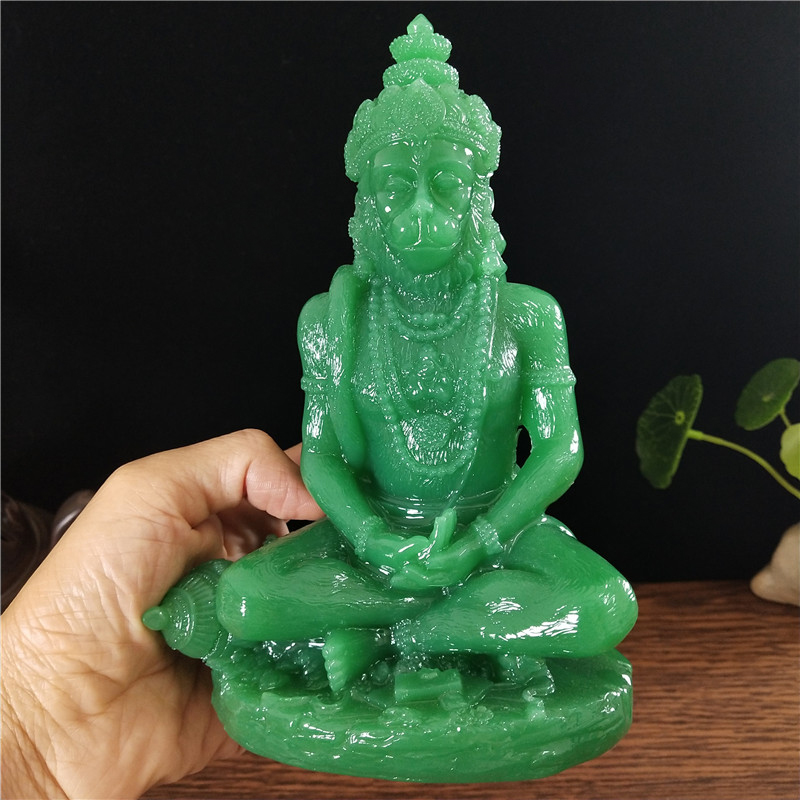 Jade Color Hanuman Statue Hind - Home Office Feng Shui avaliação e preço