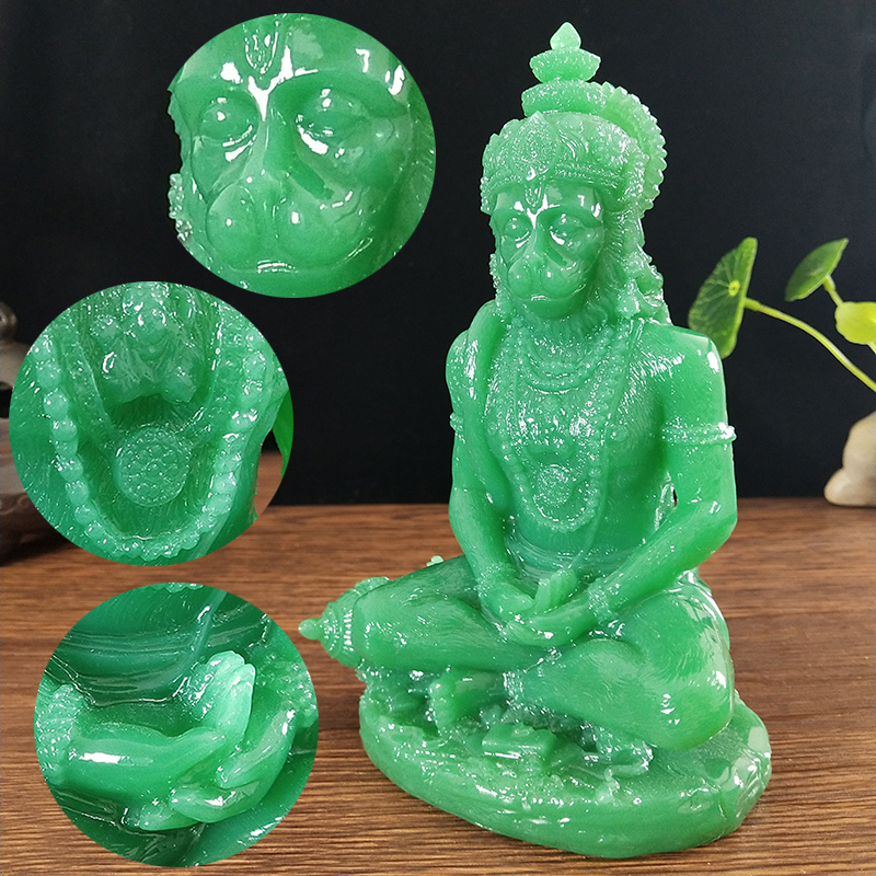 Jade Color Hanuman Statue Hind - Home Office Feng Shui avaliação e preço