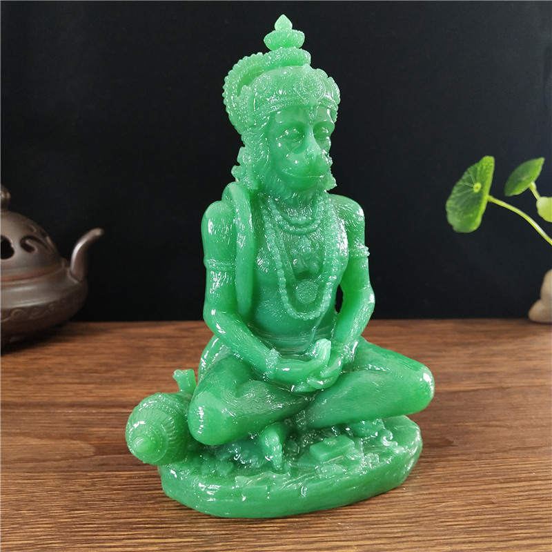 Jade Color Hanuman Statue Hind - Home Office Feng Shui avaliação e preço