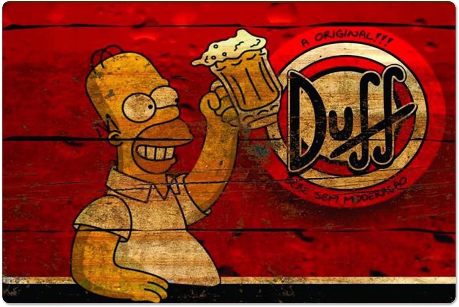 Retro Metal Poster Homer Duff  - Home Office Kitchen avaliação e preço