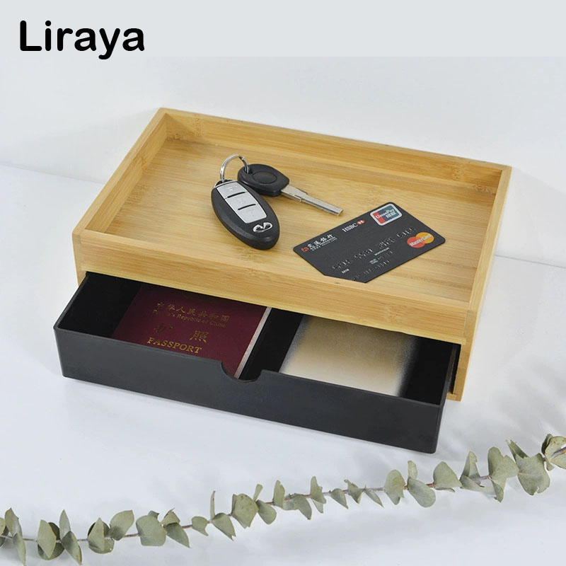 New Storage Box Cosmetic Drawe - Desktop Organizer Bamboo avaliação e preço