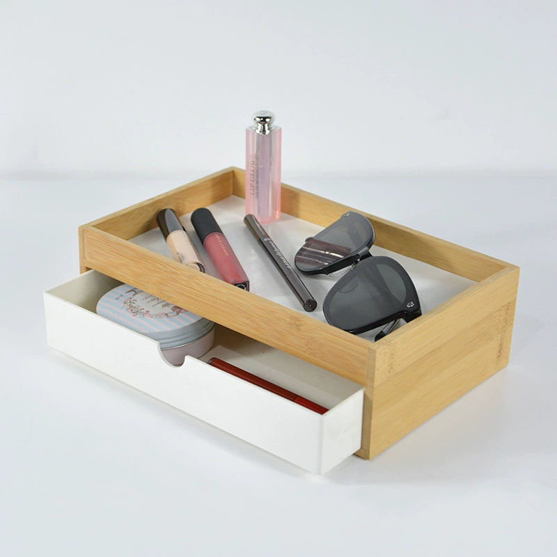 New Storage Box Cosmetic Drawe - Desktop Organizer Bamboo avaliação e preço