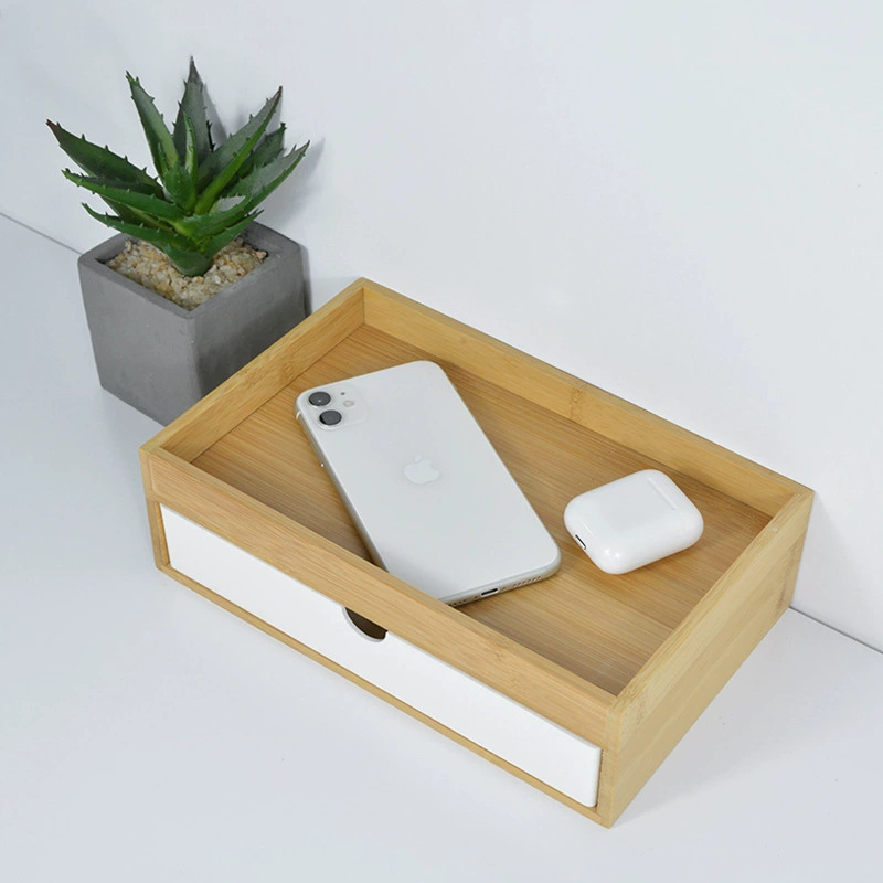 New Storage Box Cosmetic Drawe - Desktop Organizer Bamboo avaliação e preço