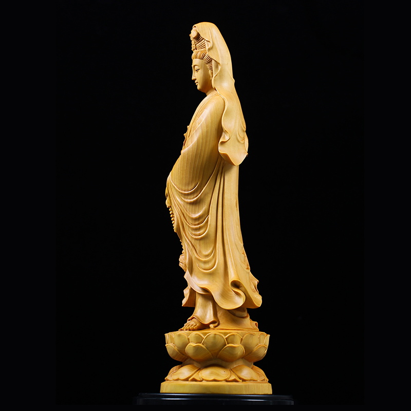 Natural Cypress Guanyin  Buddh - Home Office Feng Shui avaliação e preço