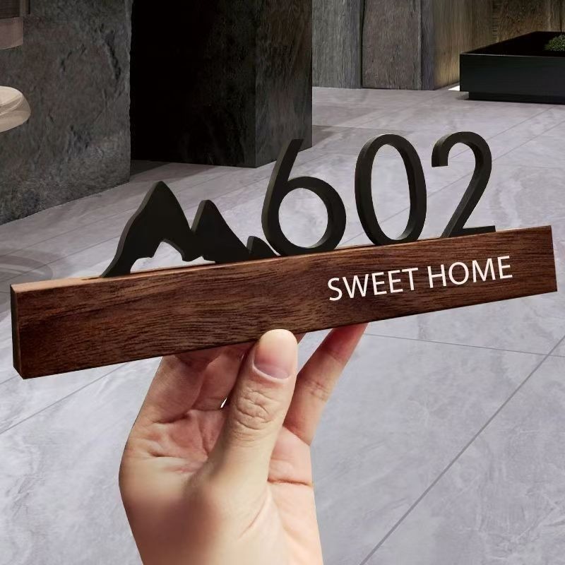Acrylic Door Plate Shop Sign C - Address Home Office avaliação e preço