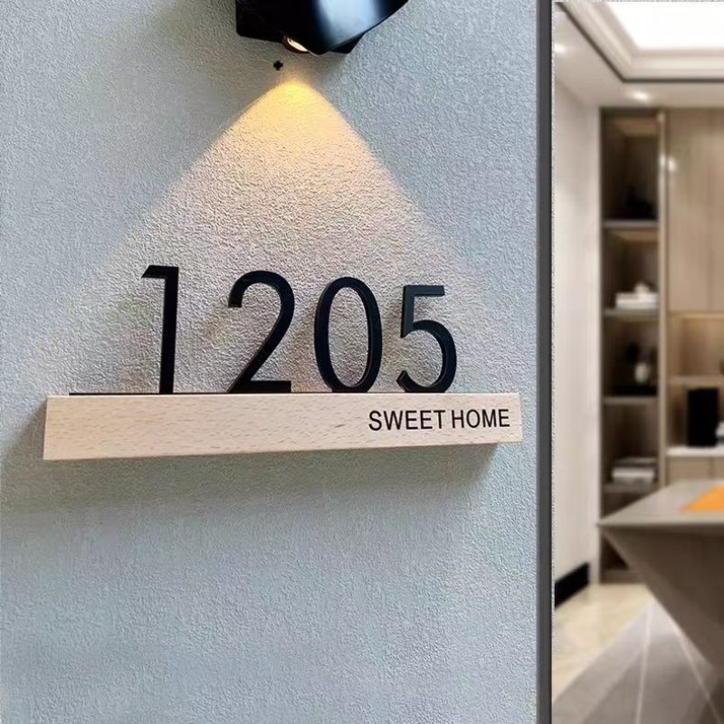 Acrylic Door Plate Shop Sign C - Address Home Office avaliação e preço