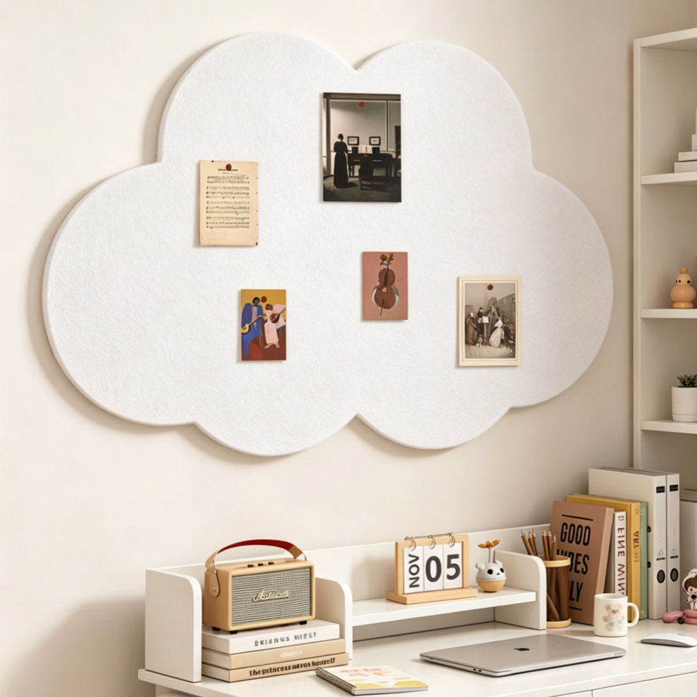 Cloud Shaped Felt Board Decora - Home Office Background avaliação e preço