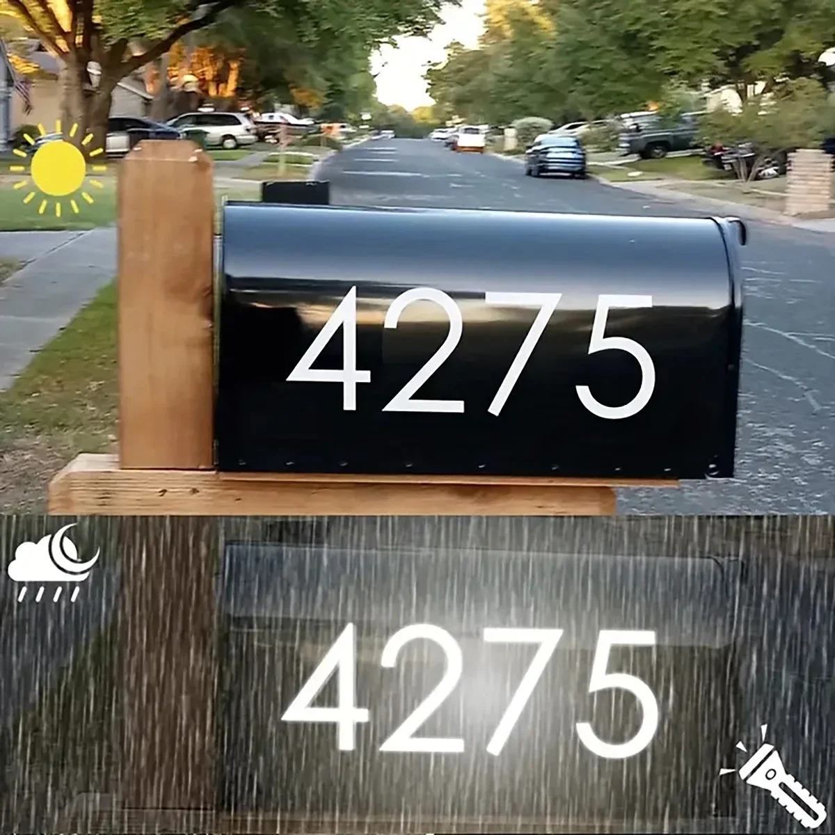Reflective Digital stickers ma - Address Home Office avaliação e preço