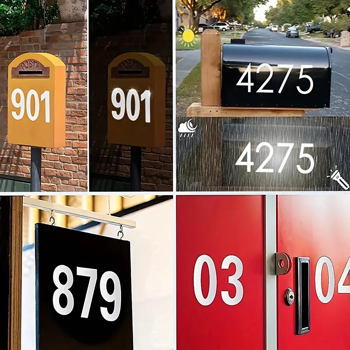 Reflective Digital stickers ma - Address Home Office avaliação e preço