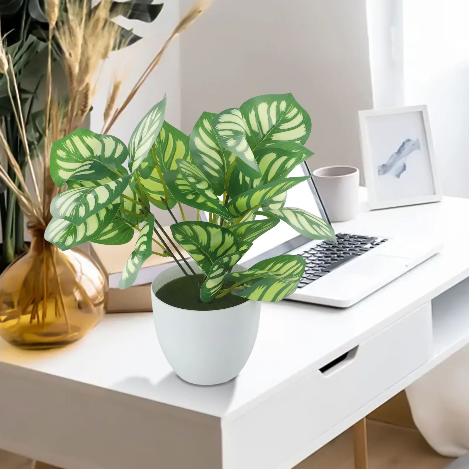 1PC Artificial Foliage Plant P - Home Office Word avaliação e preço