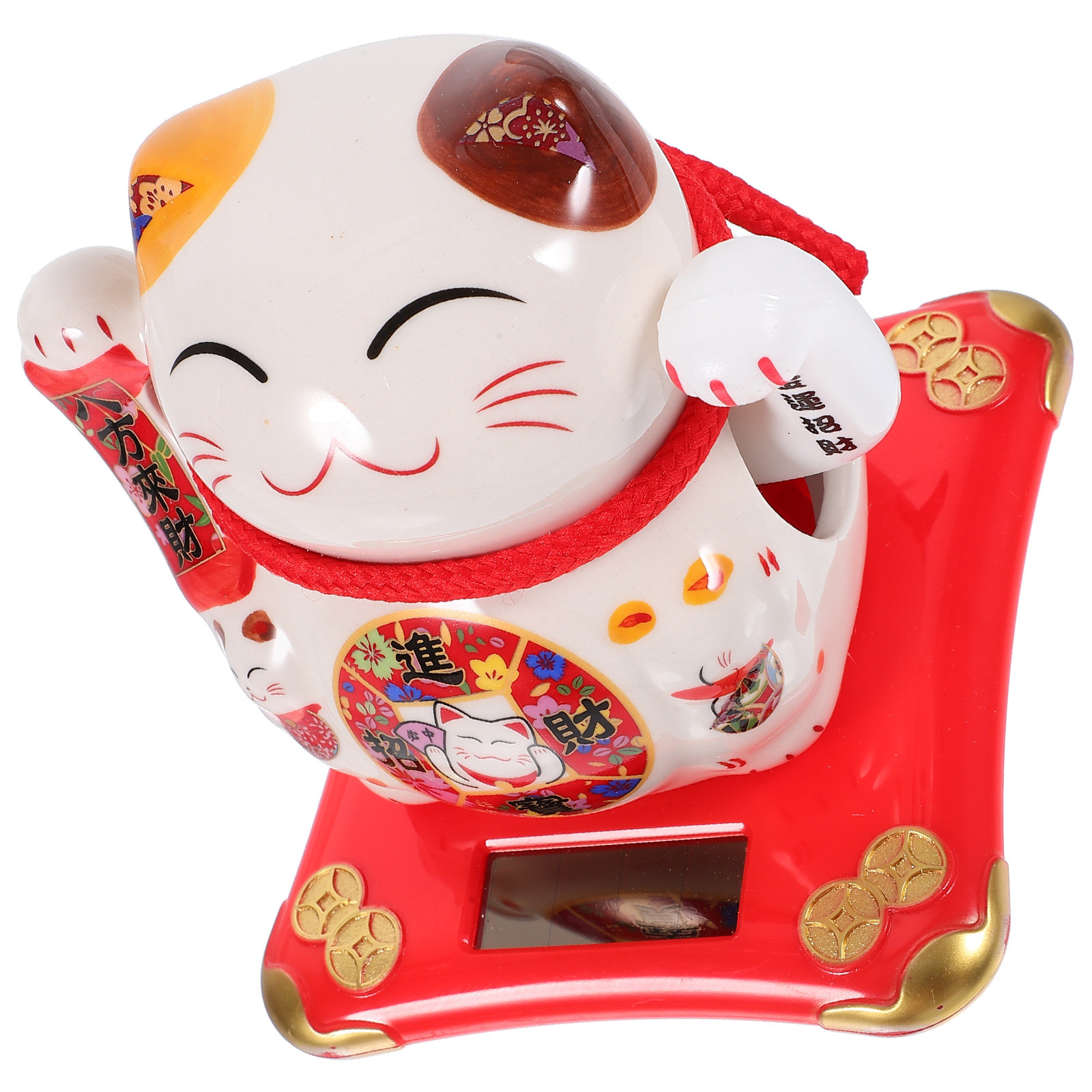 Solar Powered Cat Ornament wit - Home Office Feng Shui avaliação e preço