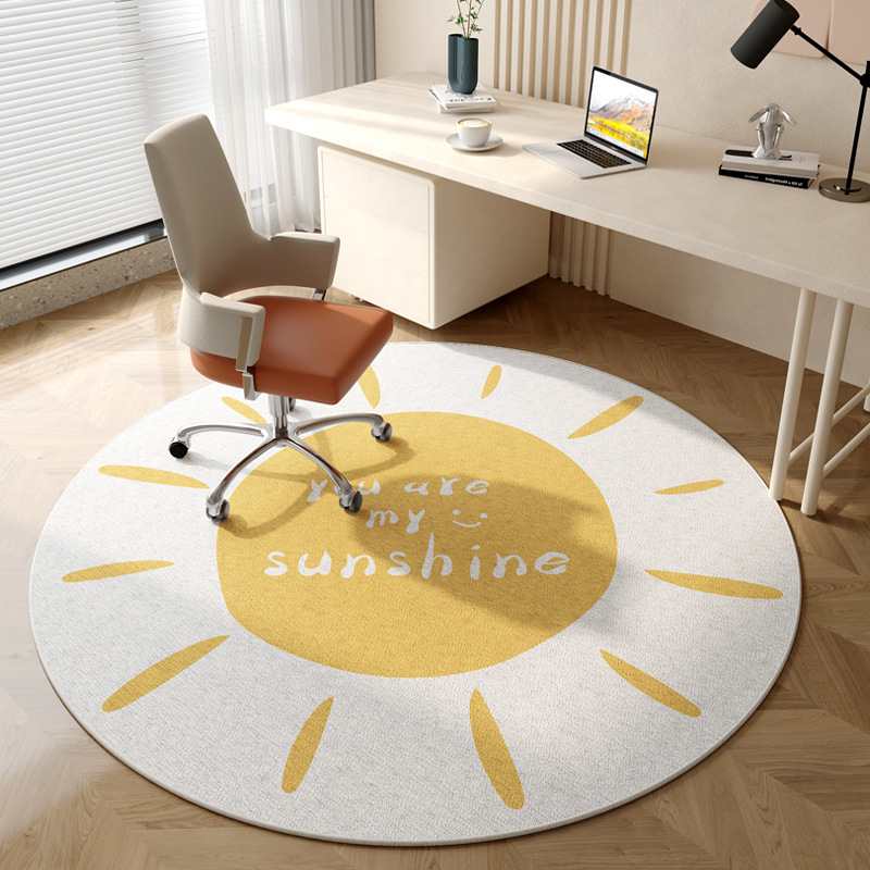 Modern Abstract Round Rug Flan - Home Office Cozy avaliação e preço