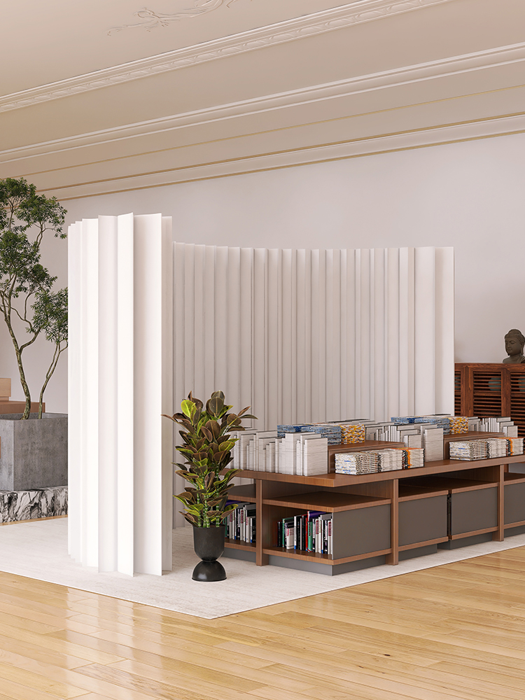 Folding Paper Screen Partition - Home Office Background avaliação e preço
