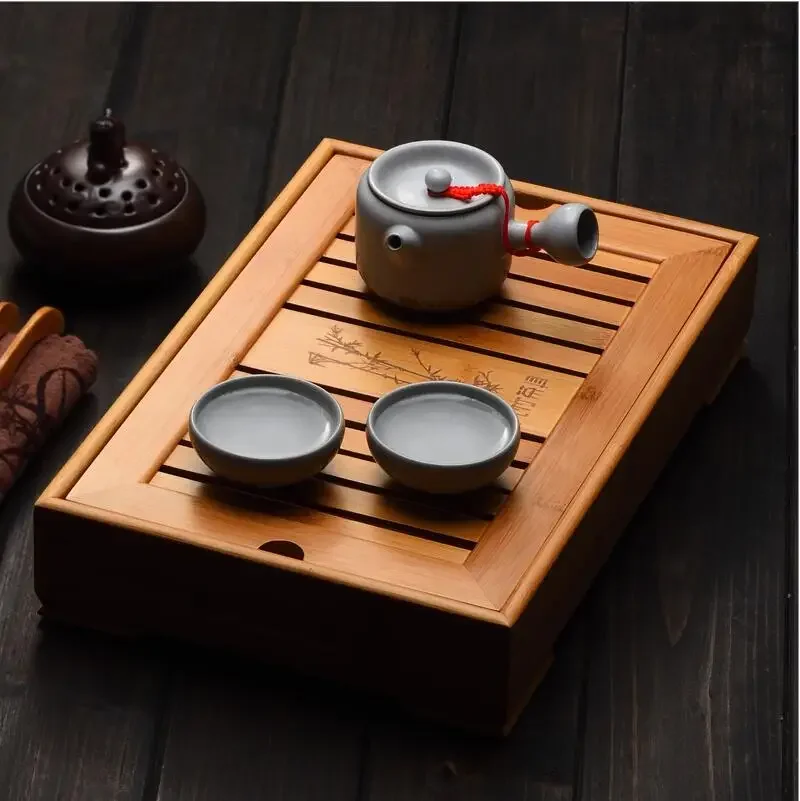 Bamboo Tea Trays Kung Fu Tea A - Desktop Organizer Bamboo avaliação e preço