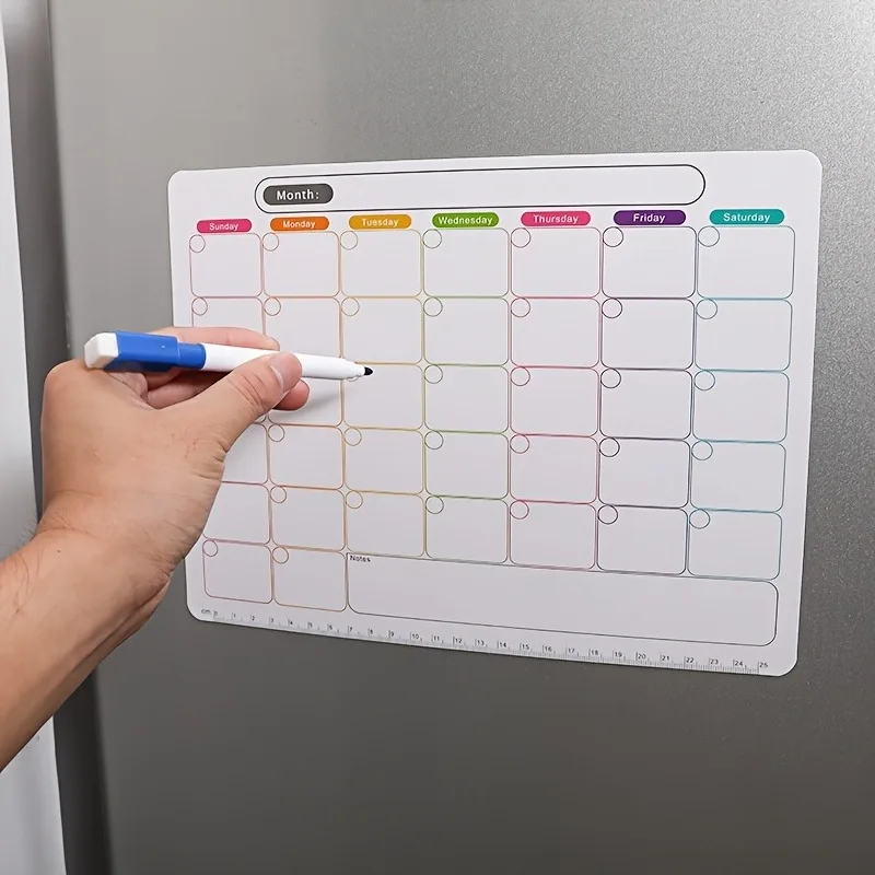 A Refrigerator Magnet ,Monthly - Magnetic Calendar Board avaliação e preço