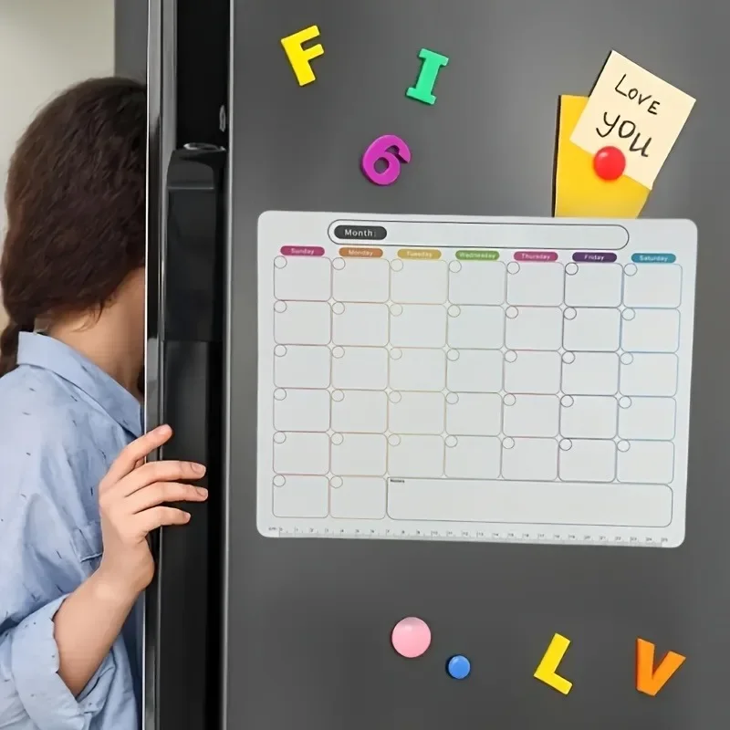 A Refrigerator Magnet ,Monthly - Magnetic Calendar Board avaliação e preço
