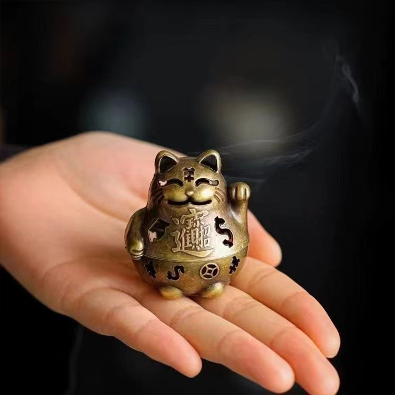 Lucky Cat Incense Burner Elega - Home Office Feng Shui avaliação e preço