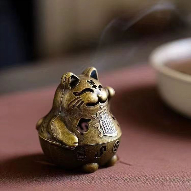 Lucky Cat Incense Burner Elega - Home Office Feng Shui avaliação e preço